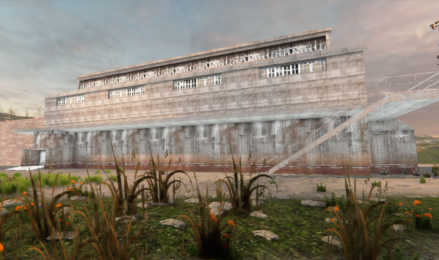 Industrial Building 4 Low-poly 3D model_8