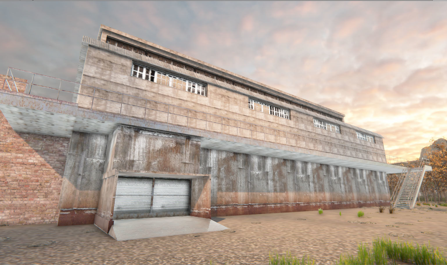 Industrial Building 4 Low-poly 3D model_9