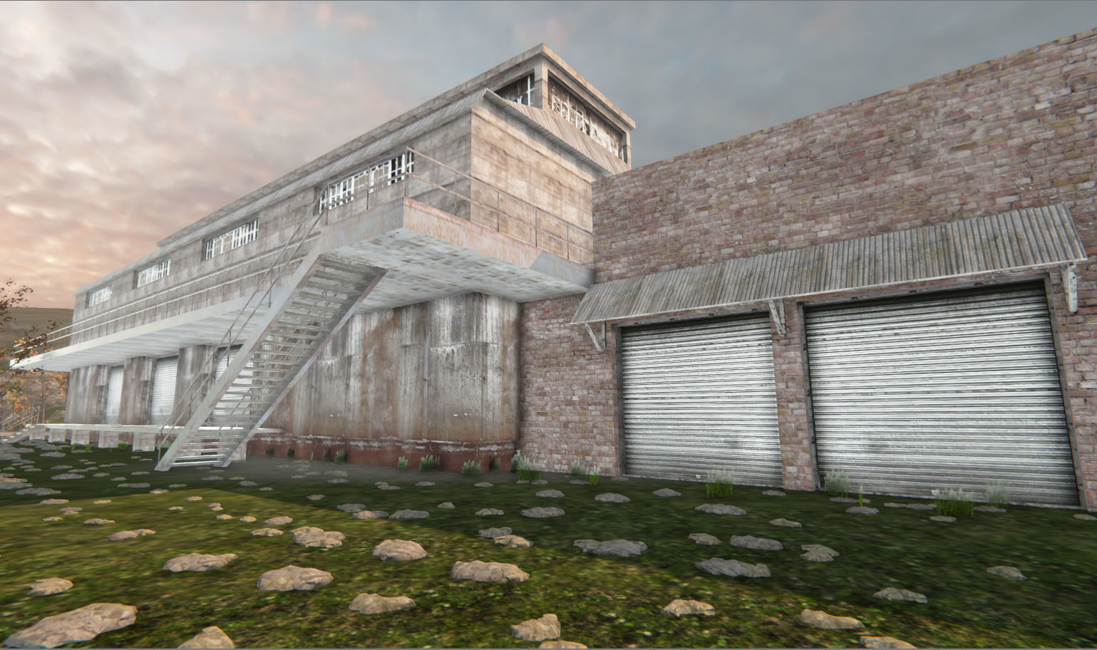 Industrial Building 4 Low-poly 3D model_6