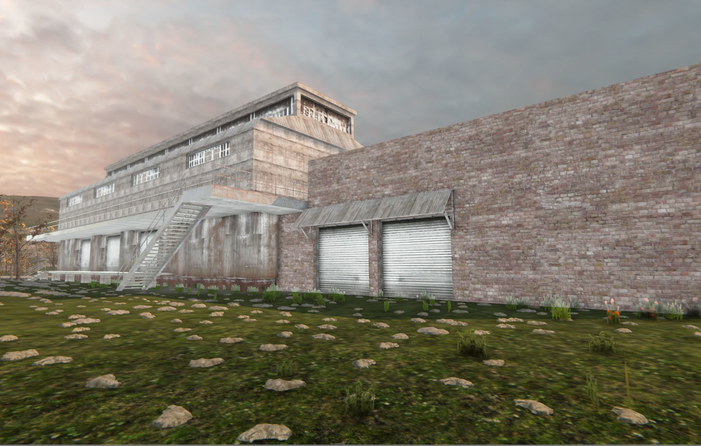 Industrial Building 4 Low-poly 3D model_4