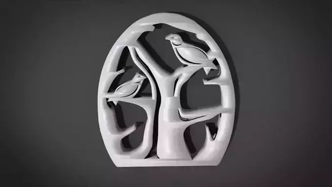 Ornament 2 bird Furniture 3D print model