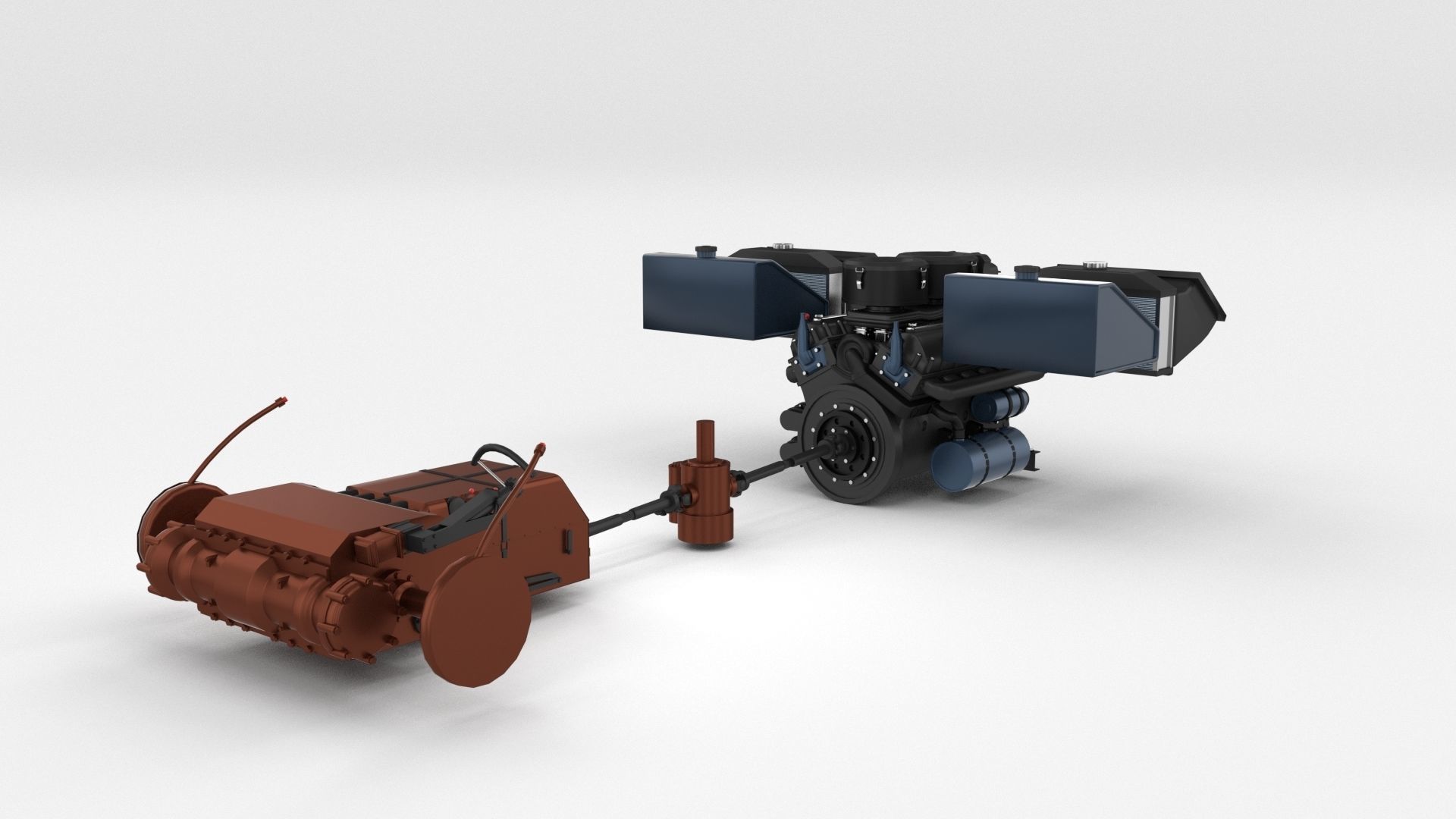 T34-85 Tiger Tank Late Pack with Interior and Engine Bay 3D model_28