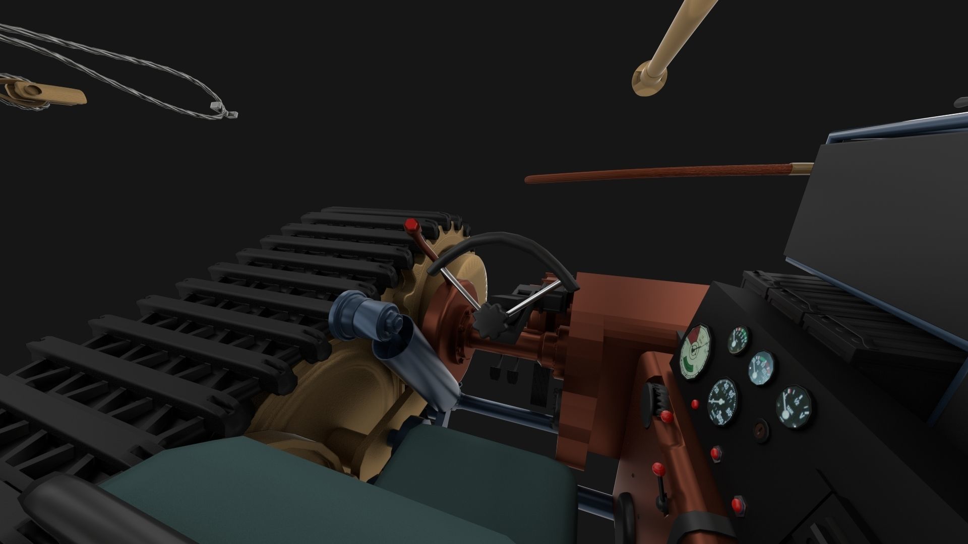 T34-85 Tiger Tank Late Pack with Interior and Engine Bay 3D model_51