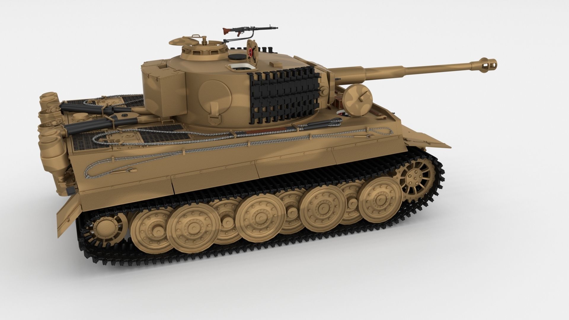 T34-85 Tiger Tank Late Pack with Interior and Engine Bay 3D model_27