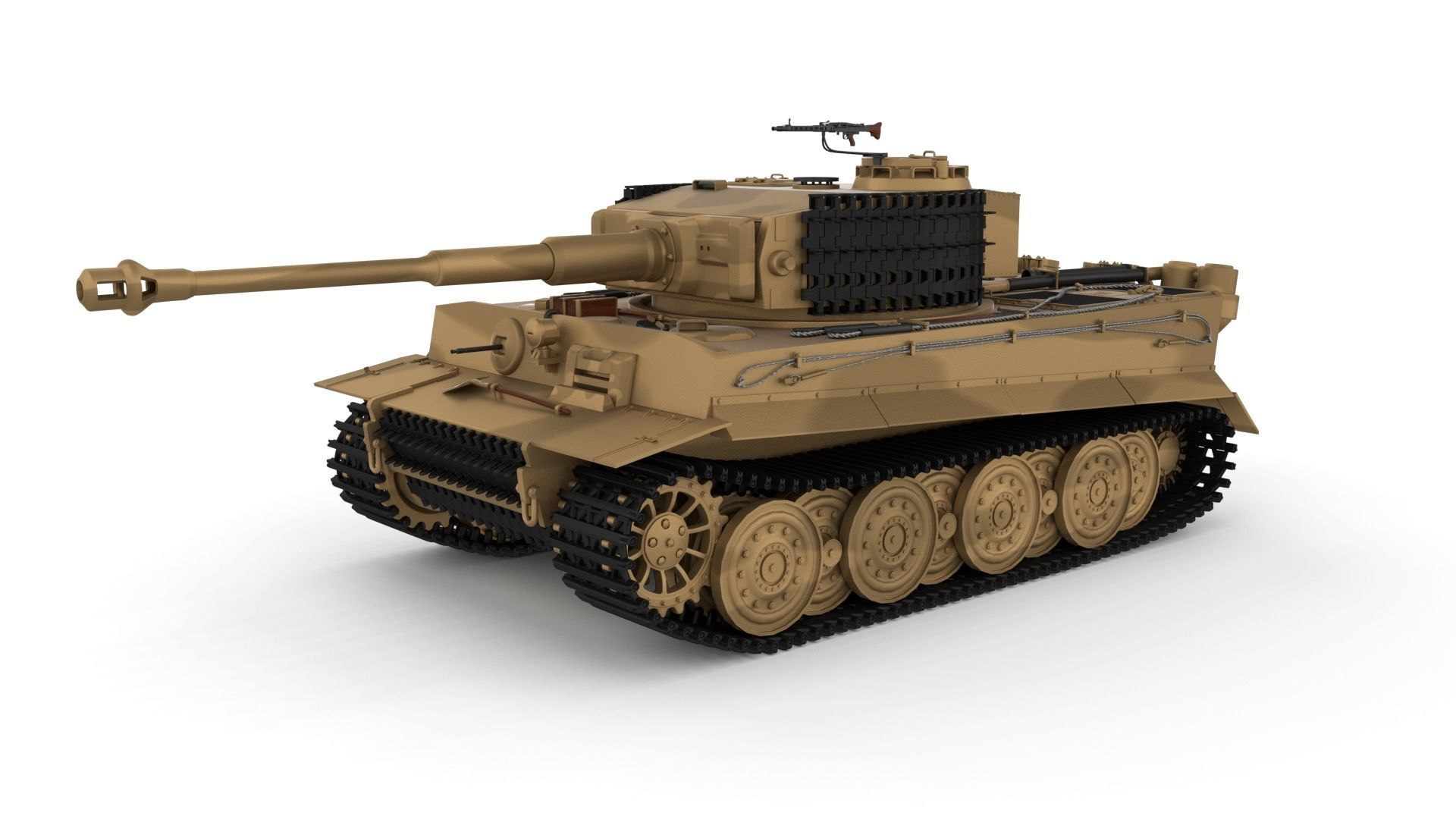 T34-85 Tiger Tank Late Pack with Interior and Engine Bay 3D model_9