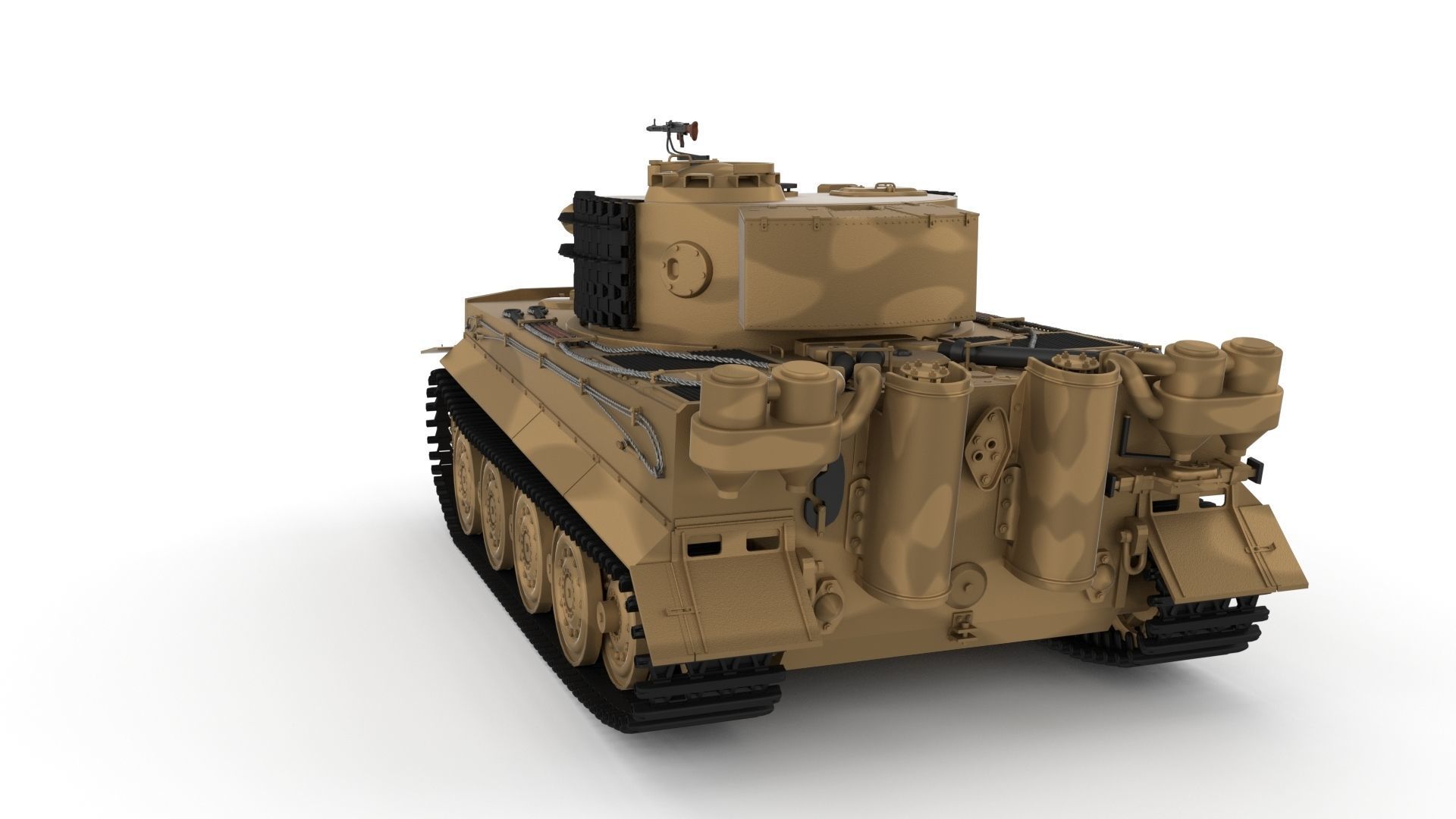 T34-85 Tiger Tank Late Pack with Interior and Engine Bay 3D model_1