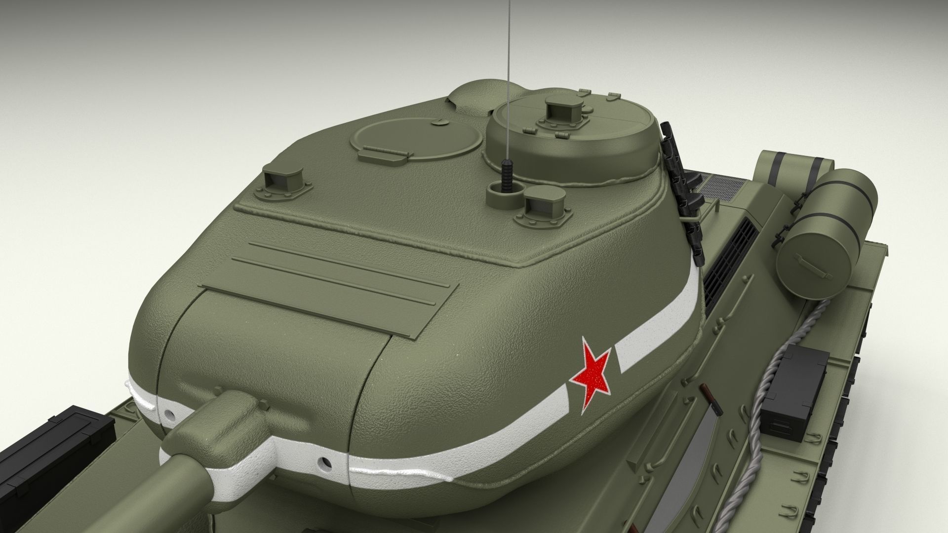 T34-85 Tiger Tank Late Pack with Interior and Engine Bay 3D model_55