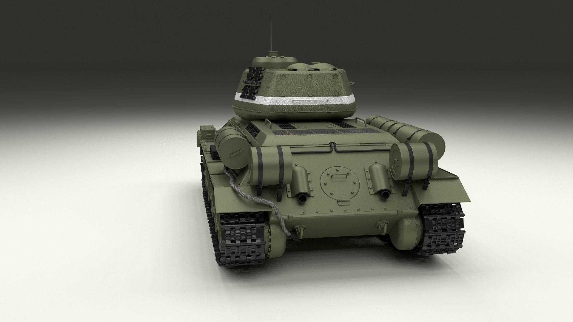 T34-85 Tiger Tank Late Pack with Interior and Engine Bay 3D model_49