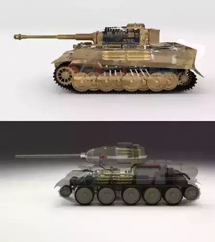 T34-85 Tiger Tank Late Pack with Interior and Engine Bay