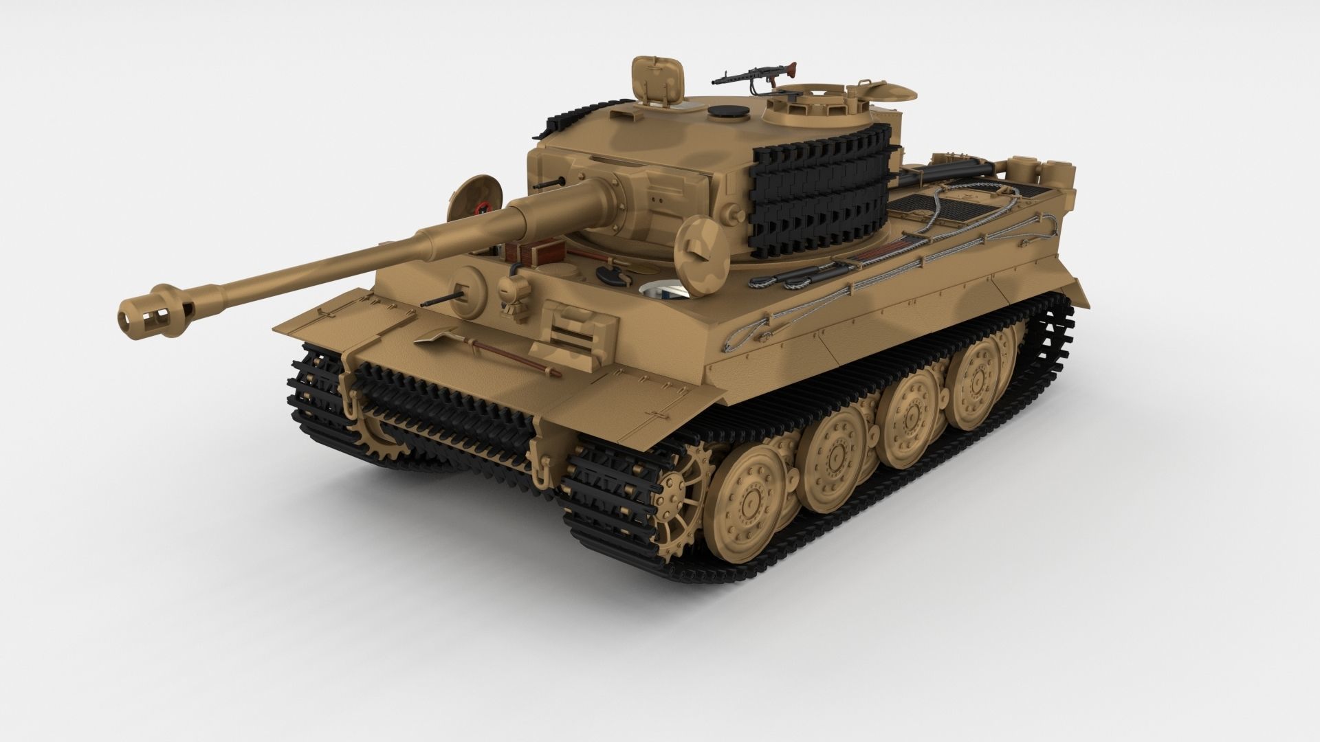 T34-85 Tiger Tank Late Pack with Interior and Engine Bay 3D model_26