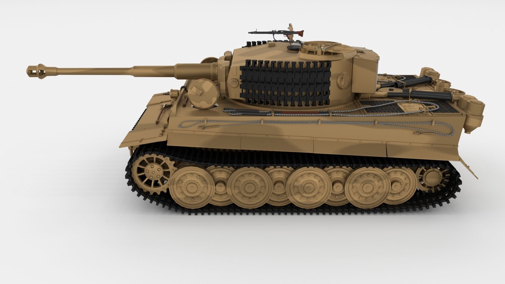 T34-85 Tiger Tank Late Pack with Interior and Engine Bay 3D model_30