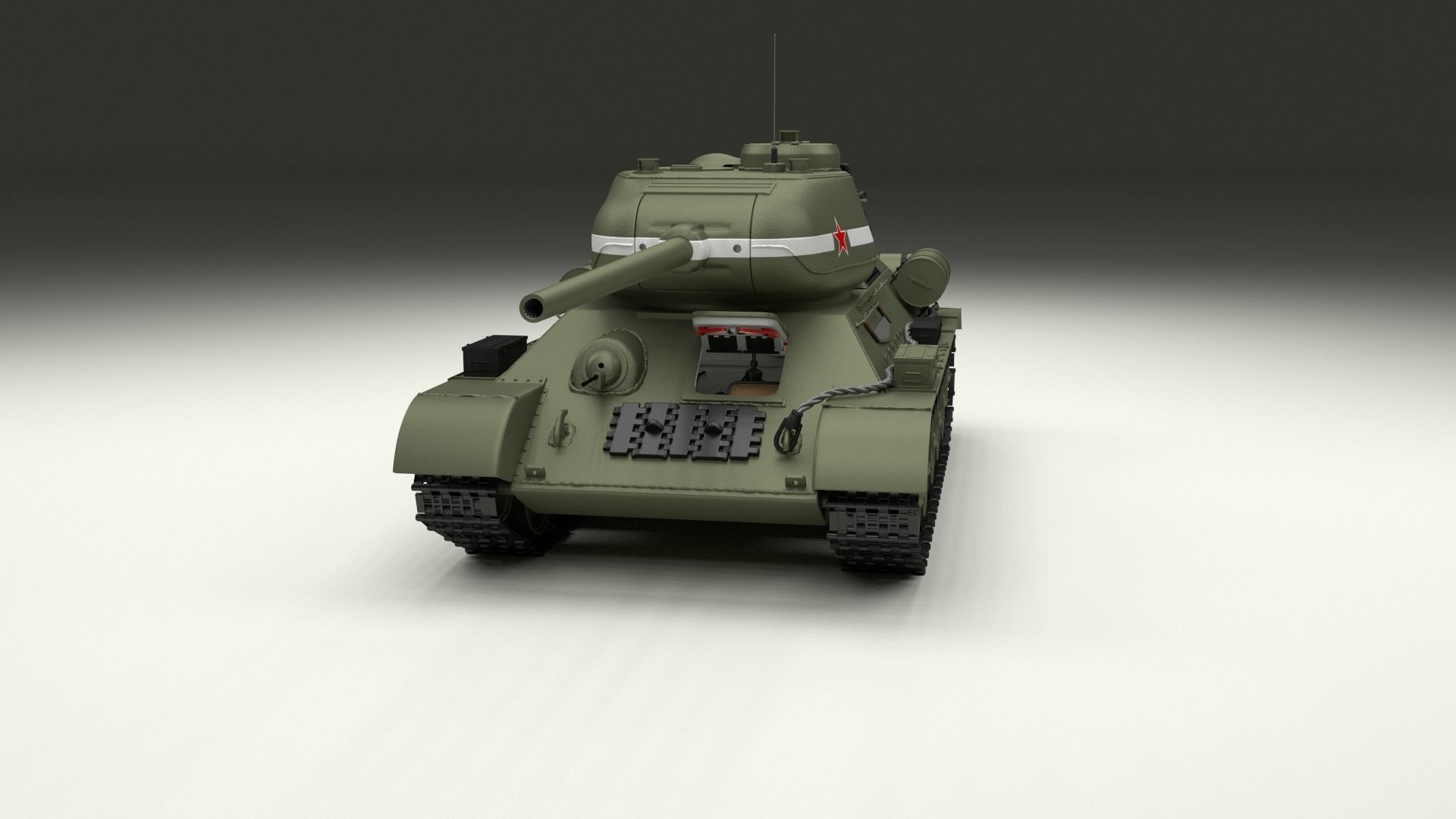 T34-85 Tiger Tank Late Pack with Interior and Engine Bay 3D model_46