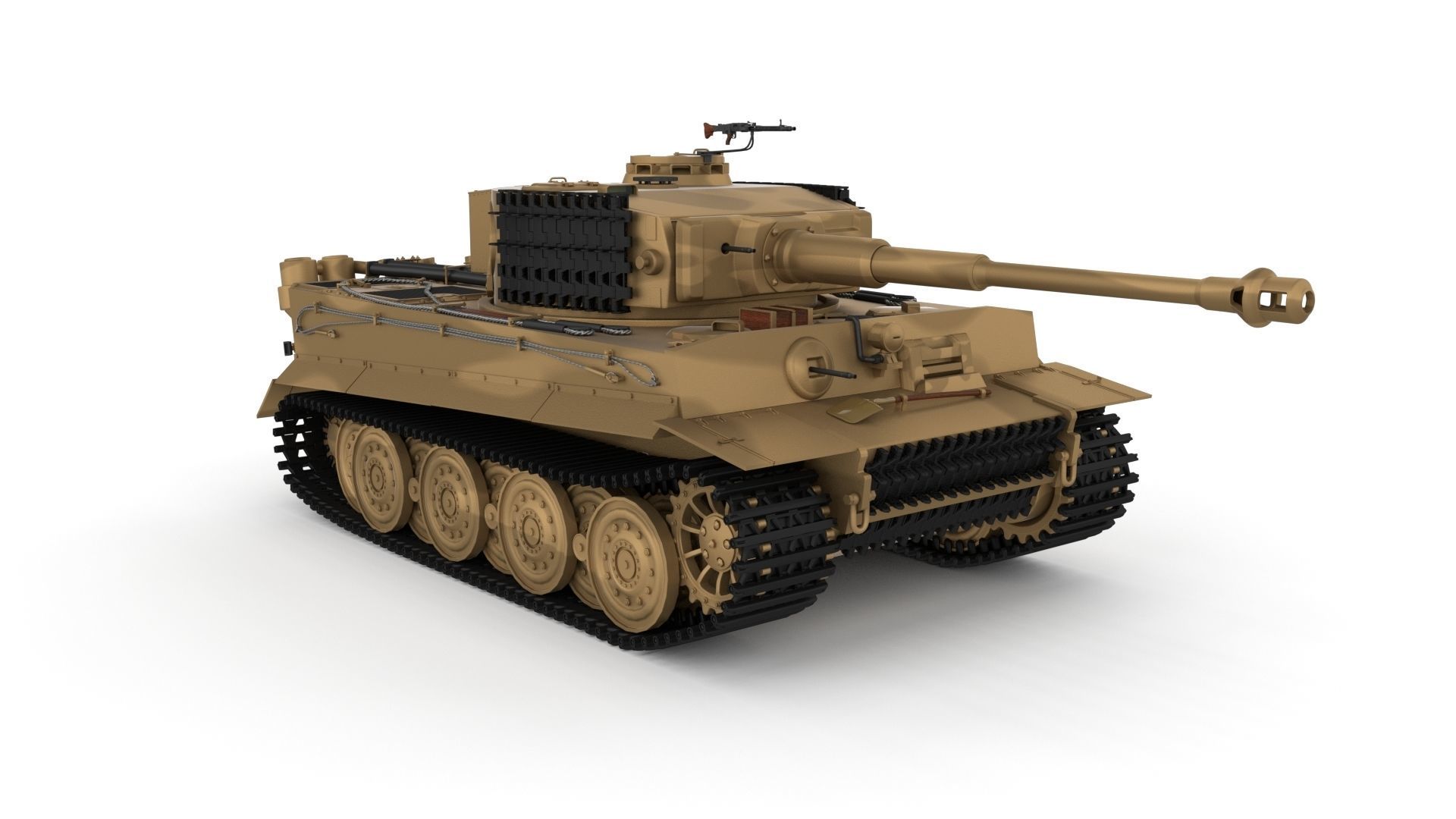 T34-85 Tiger Tank Late Pack with Interior and Engine Bay 3D model_7