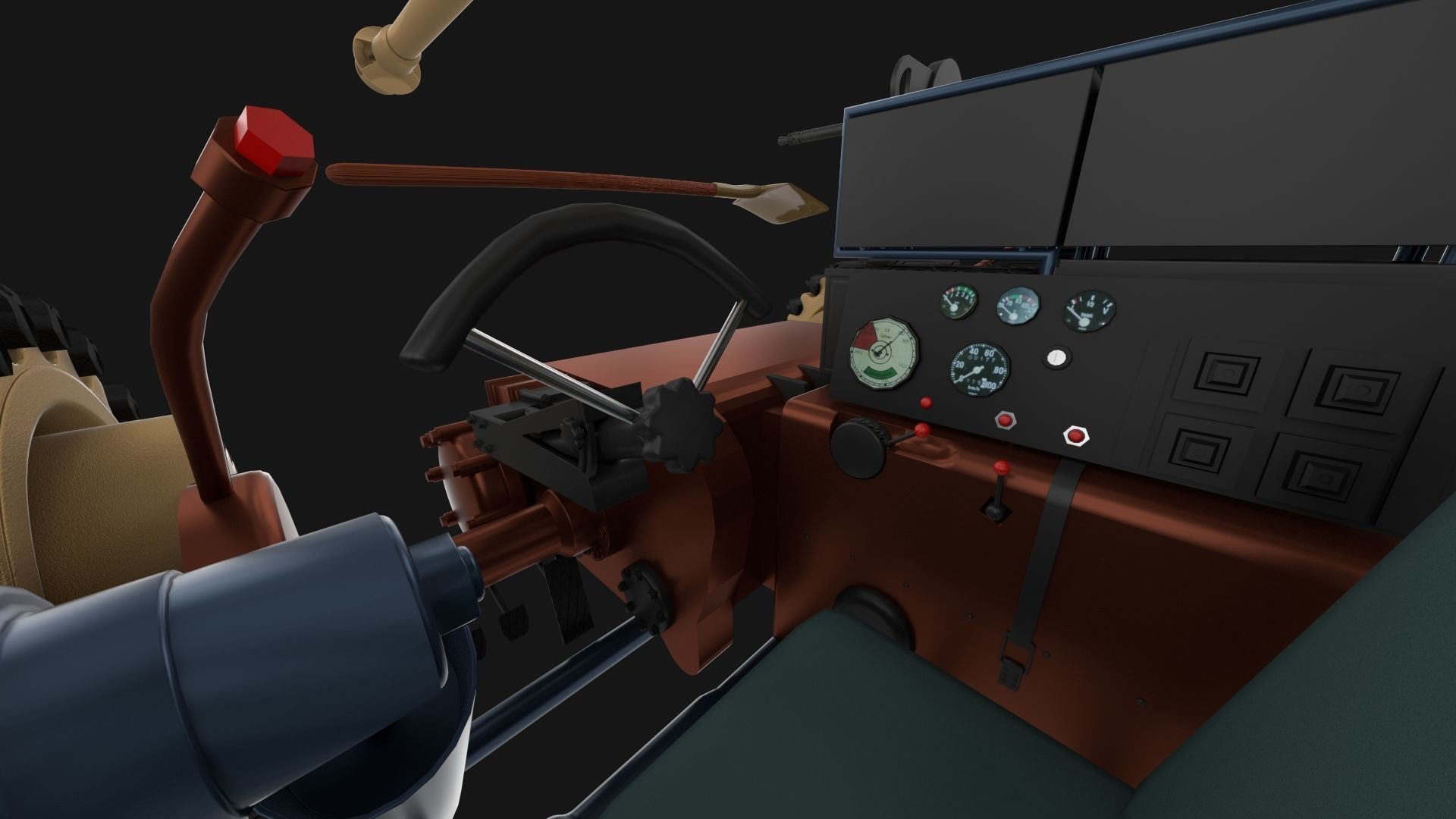 T34-85 Tiger Tank Late Pack with Interior and Engine Bay 3D model_53