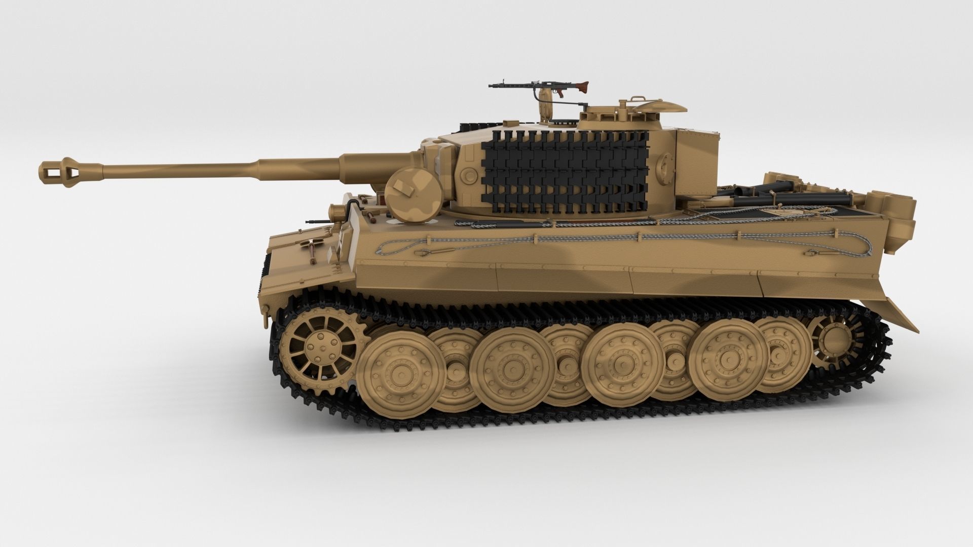 T34-85 Tiger Tank Late Pack with Interior and Engine Bay 3D model_60