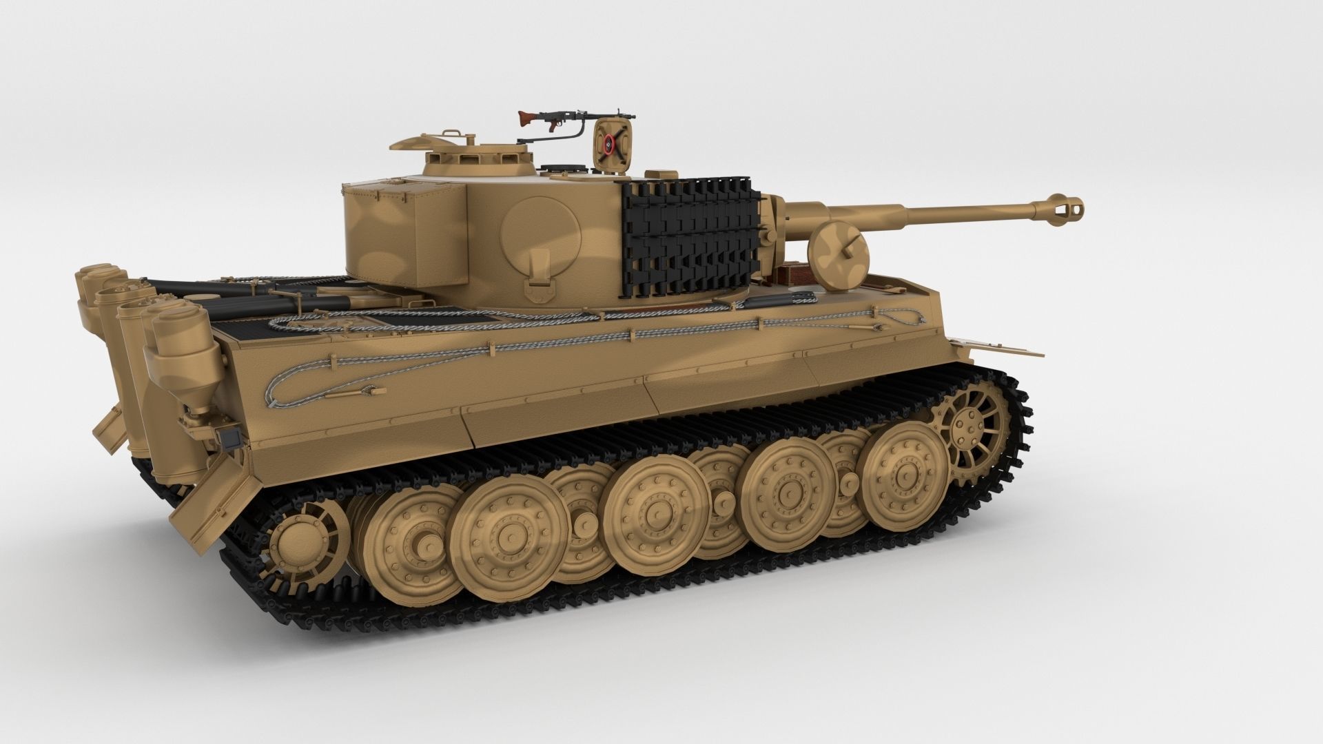 T34-85 Tiger Tank Late Pack with Interior and Engine Bay 3D model_19