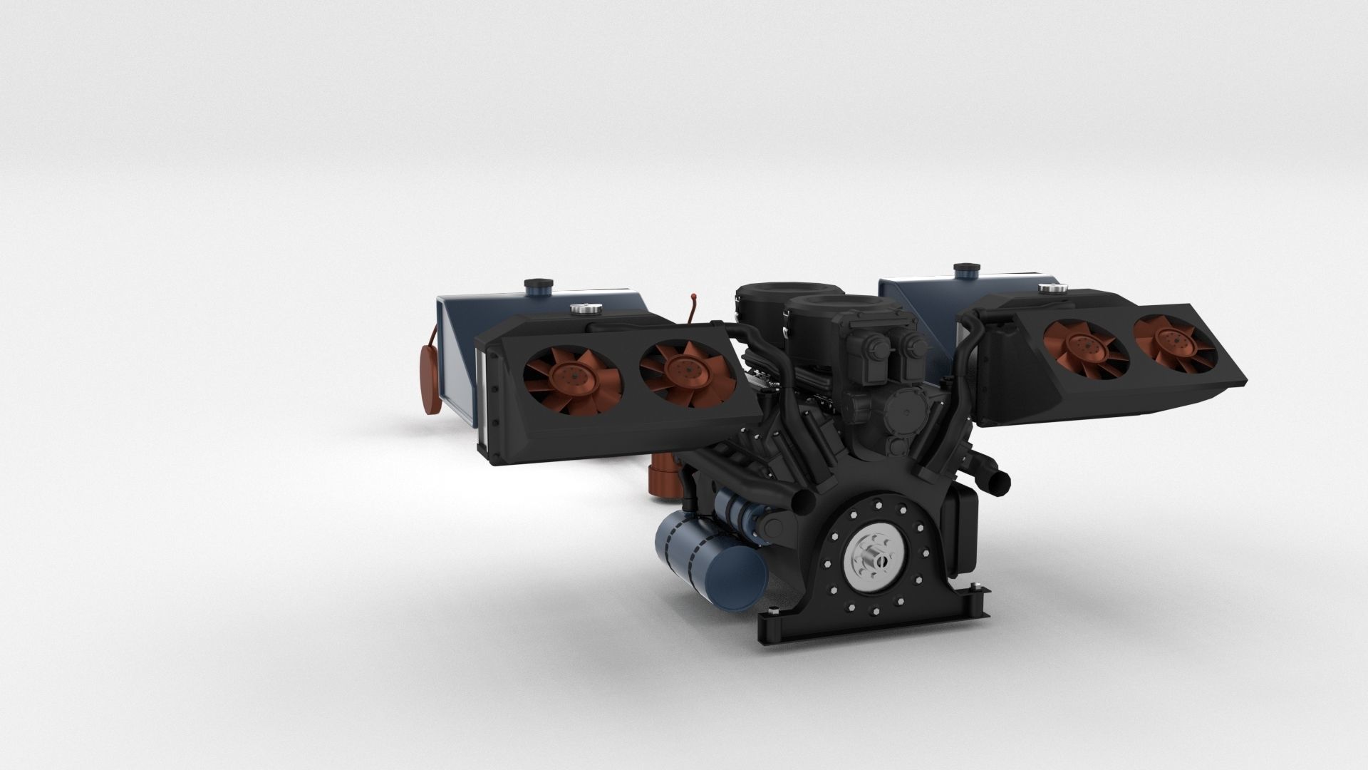 T34-85 Tiger Tank Late Pack with Interior and Engine Bay 3D model_31