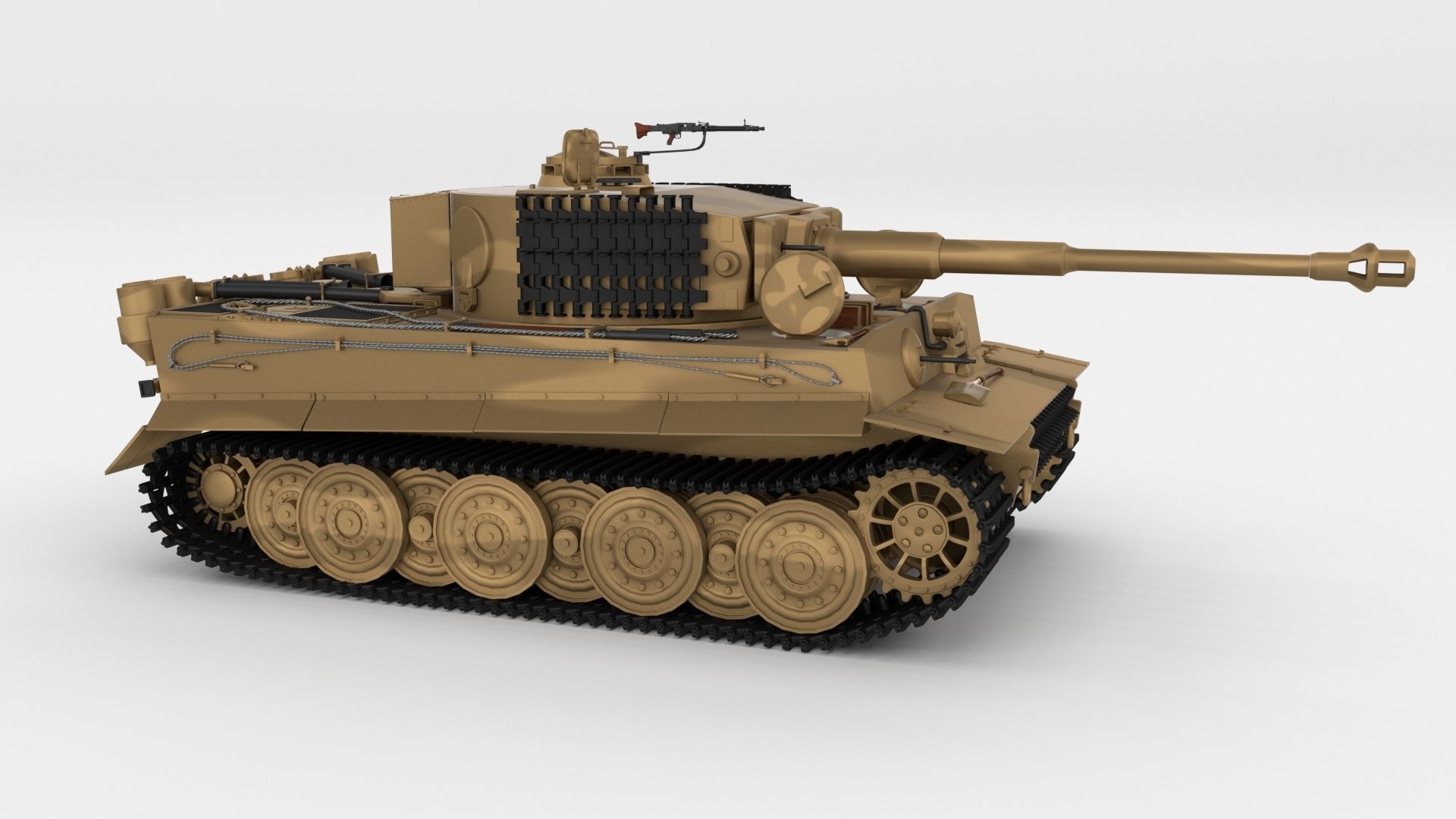 T34-85 Tiger Tank Late Pack with Interior and Engine Bay 3D model_25
