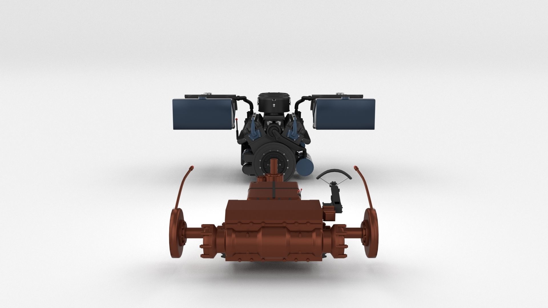 T34-85 Tiger Tank Late Pack with Interior and Engine Bay 3D model_24