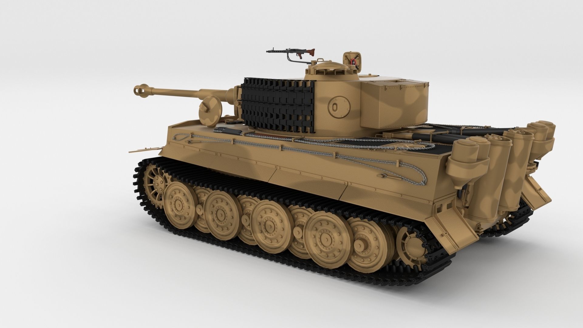 T34-85 Tiger Tank Late Pack with Interior and Engine Bay 3D model_67