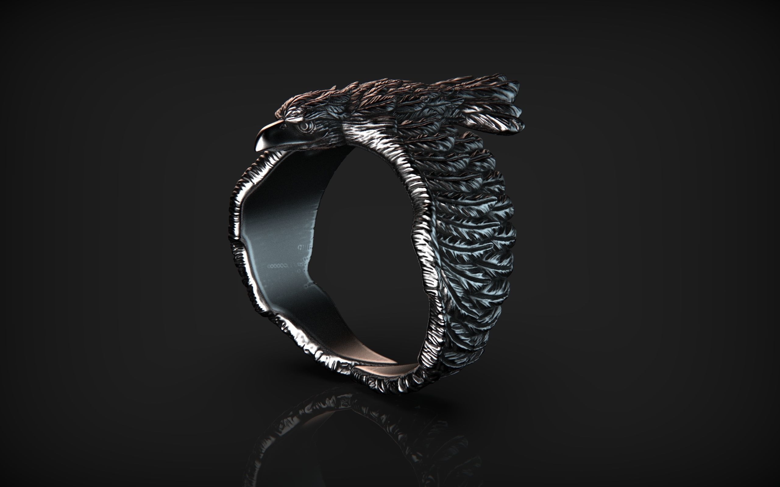 4 Birds ring pack 3D Model Collection_8