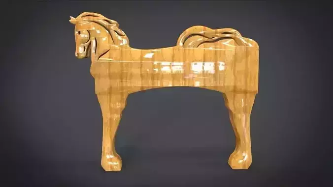 Ornament horse for Chair legs Low-poly 3D model