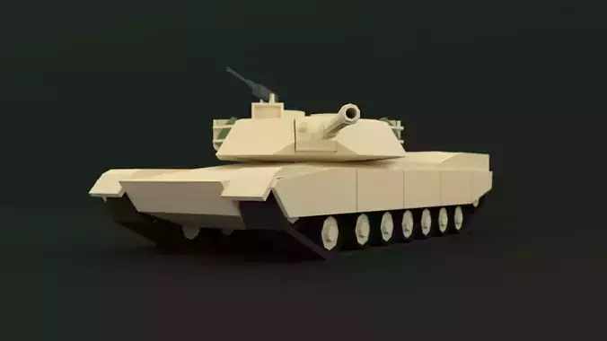 M1 Abrams TANK Lowpoly 