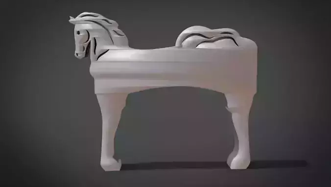 Ornament horse for Chair legs 3D print model