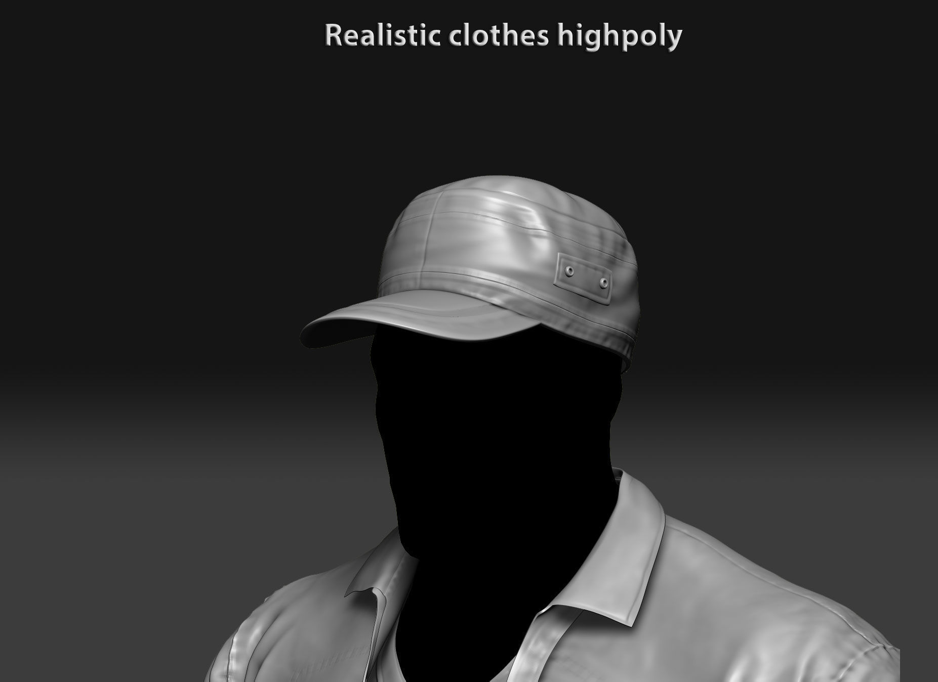 Realistic clothing zbrush 3D model_16