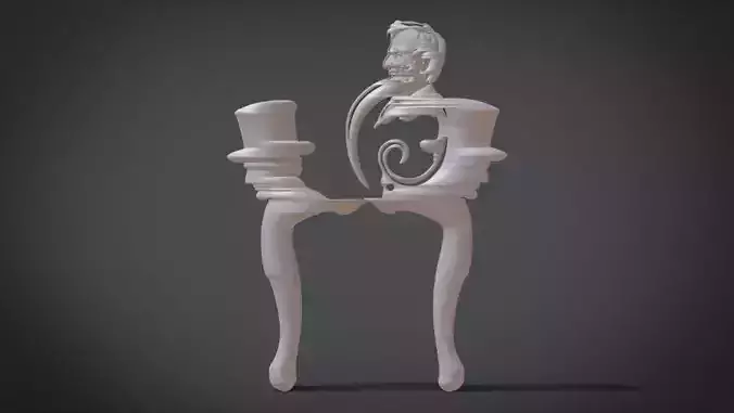 Simple Chair legs Ornament with Abraham Lincoln motifs 3D print model