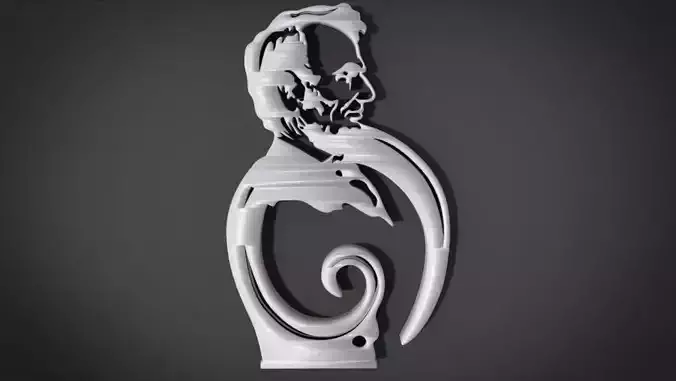 Simple Ornament with Abraham Lincoln motifs 3D print model