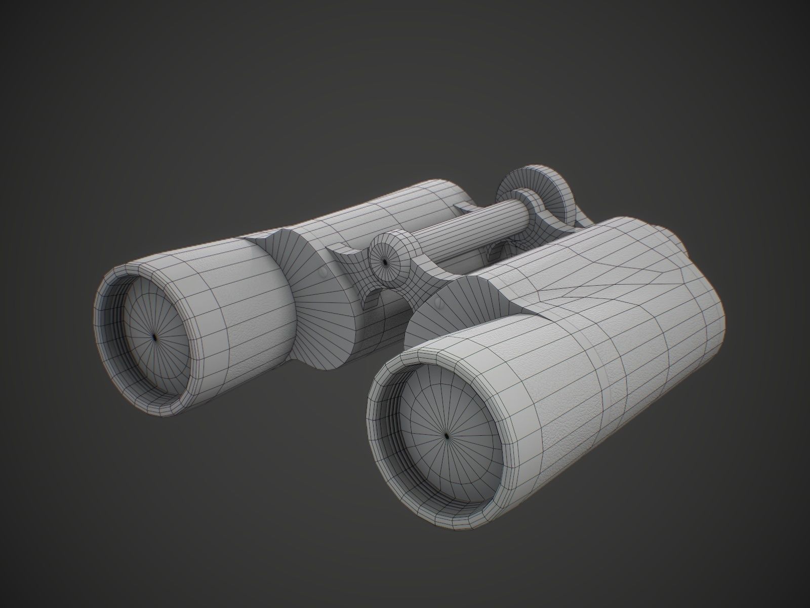 Binocular binoculars Low-poly 3D model_10
