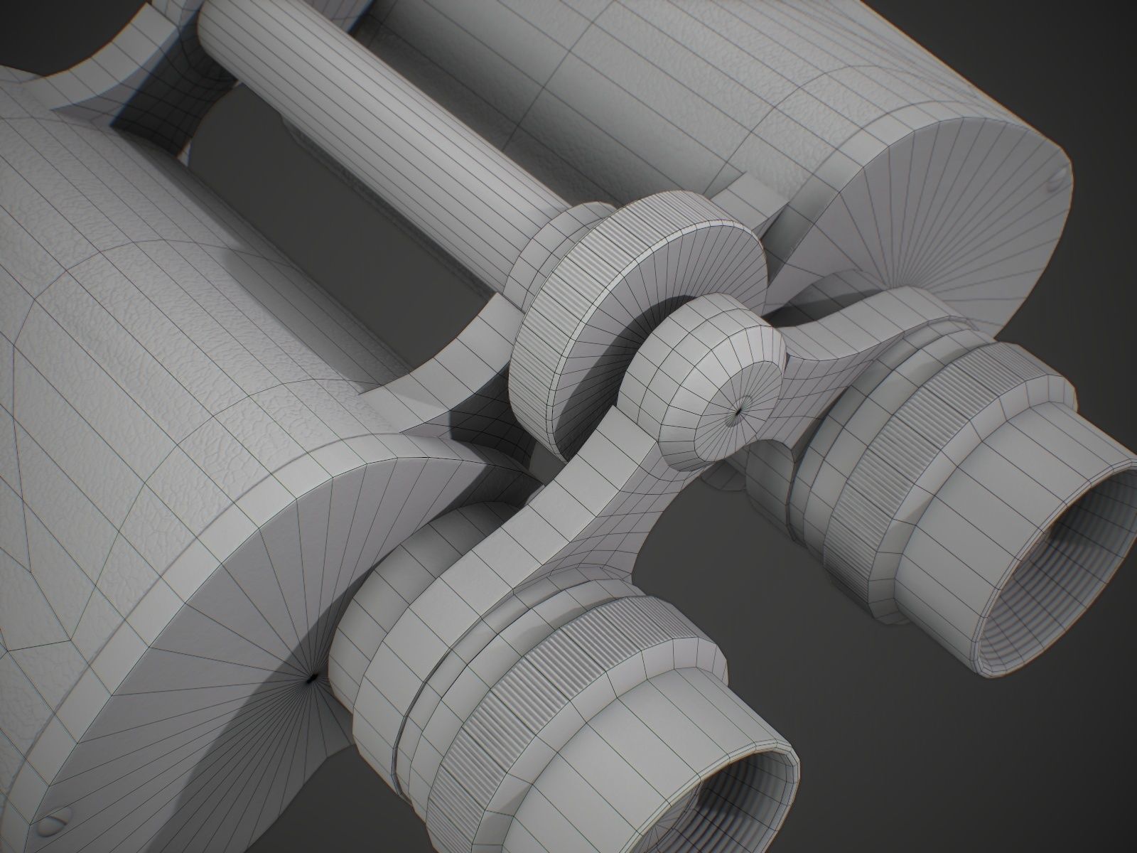 Binocular binoculars Low-poly 3D model_11