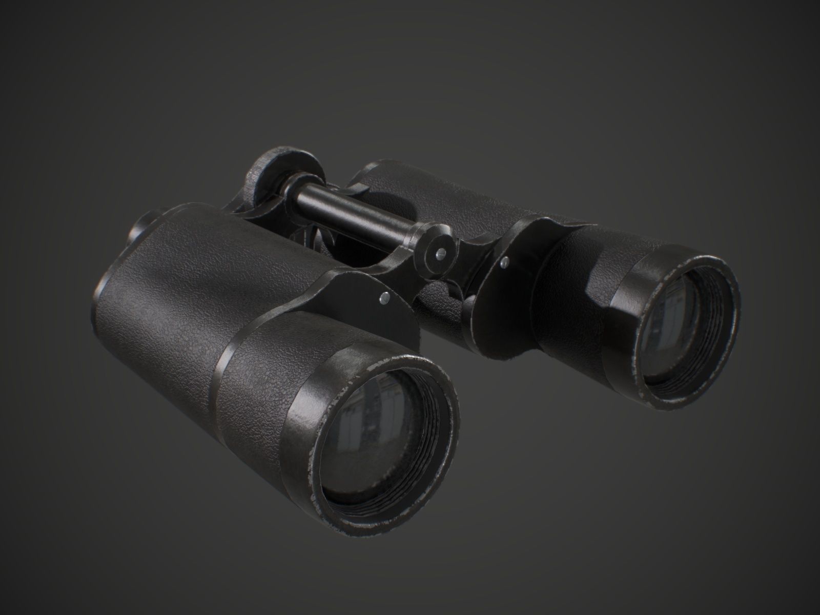 Binocular binoculars Low-poly 3D model_3