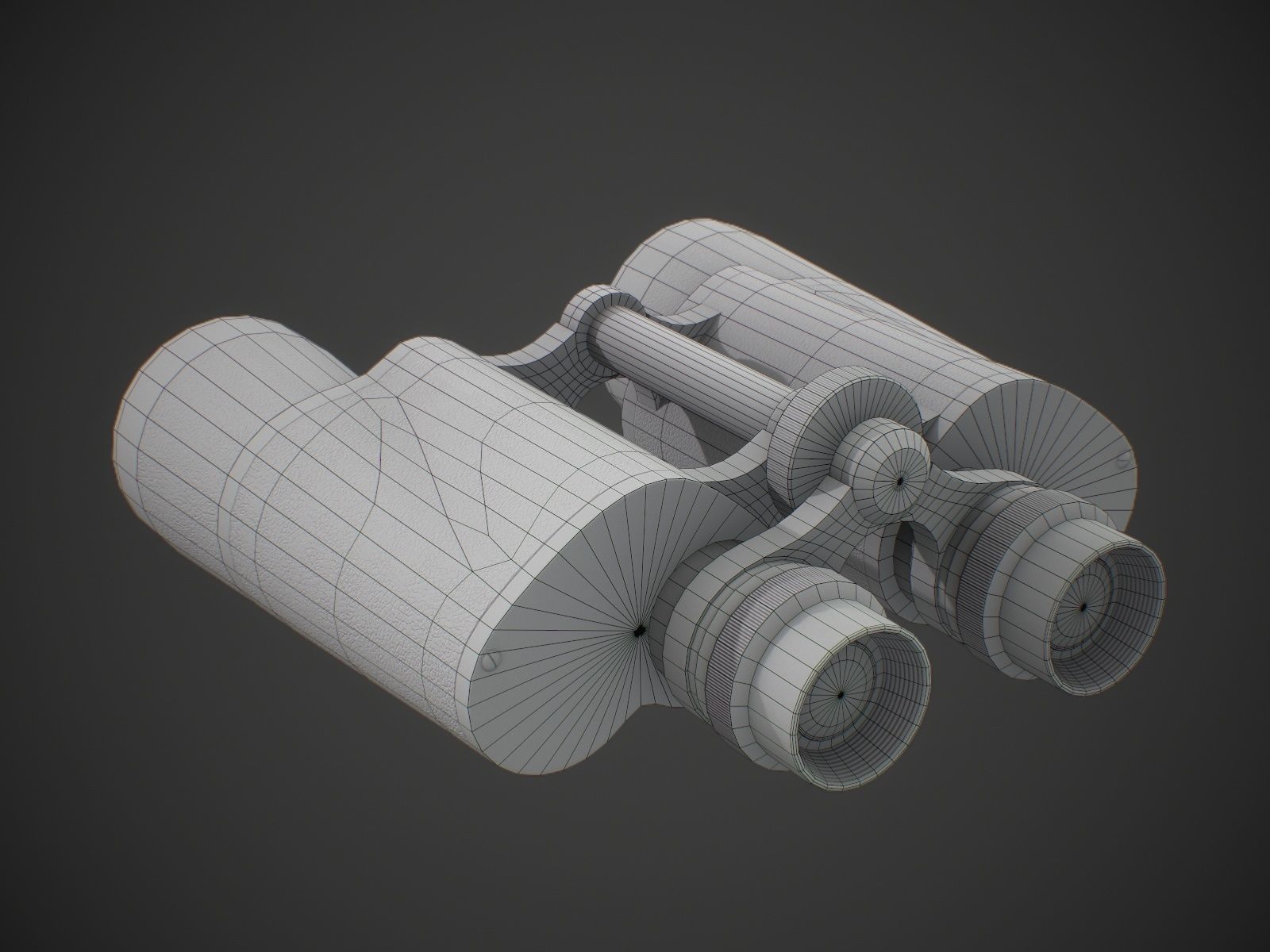 Binocular binoculars Low-poly 3D model_7