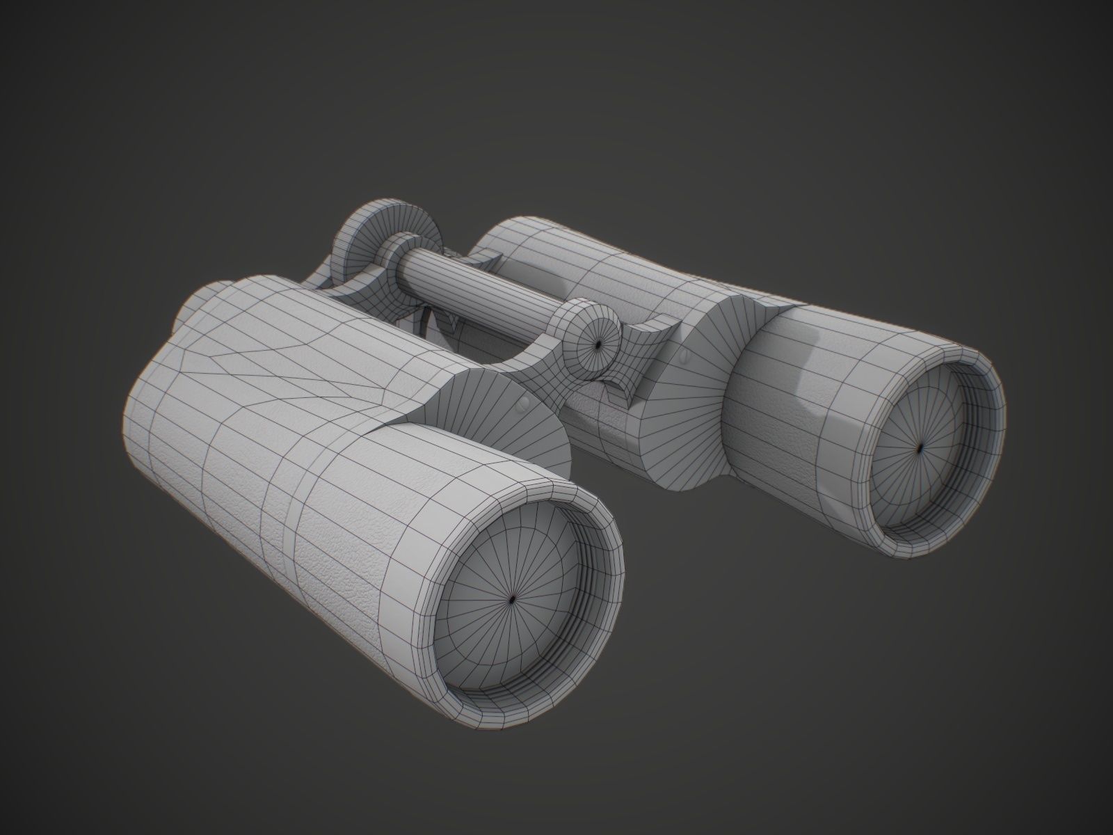 Binocular binoculars Low-poly 3D model_9