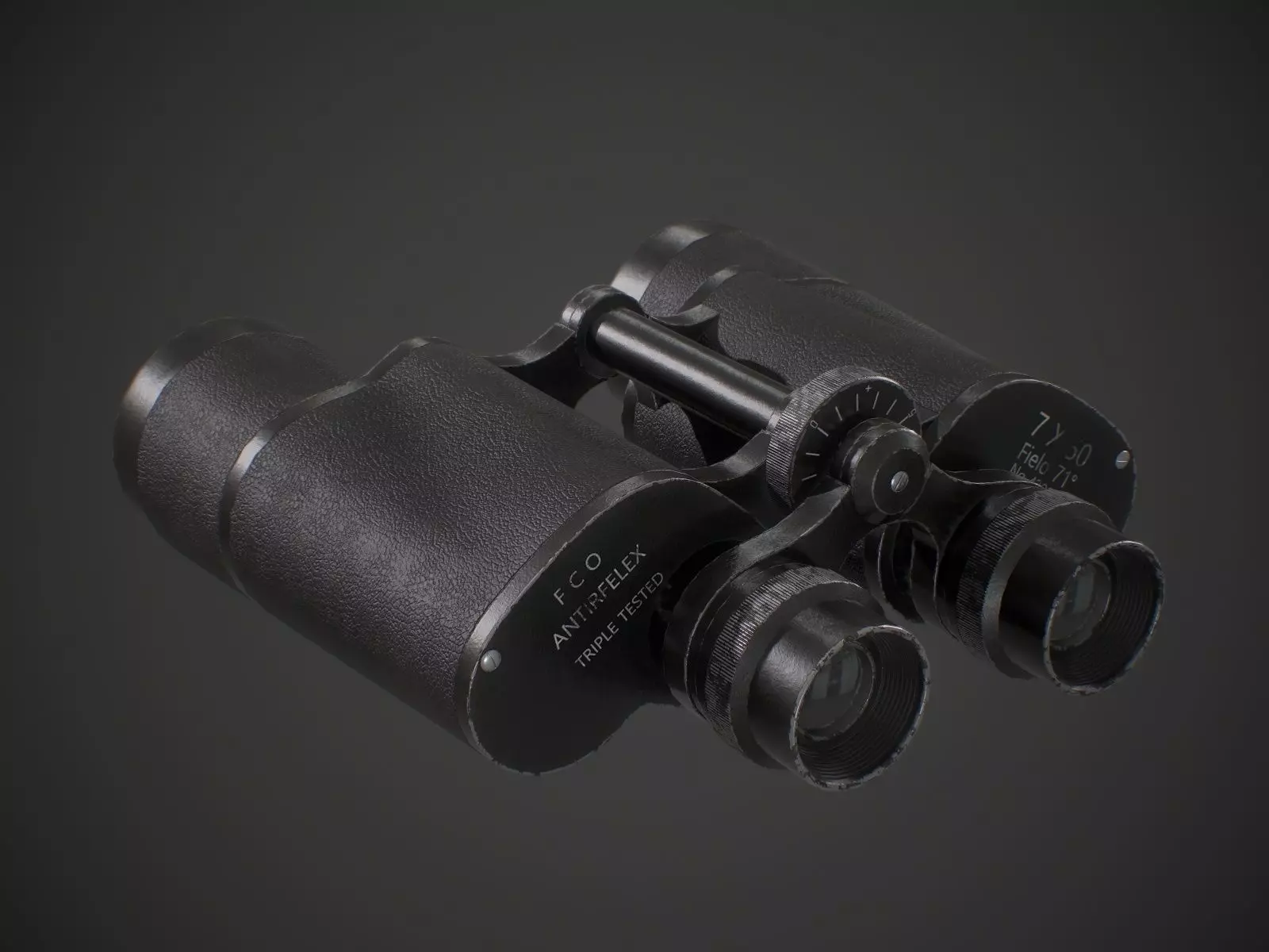 Binocular binoculars Low-poly 3D model_0