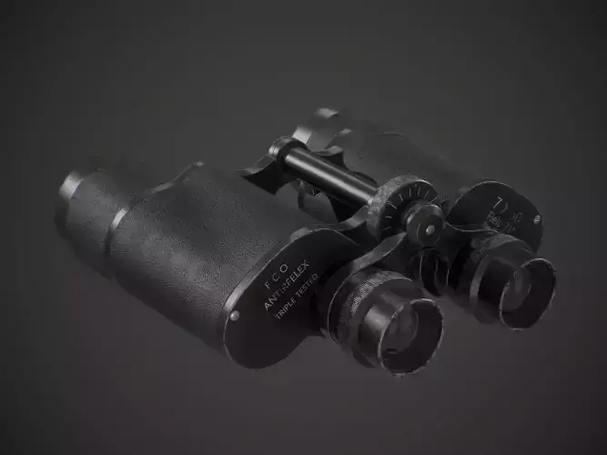 Binocular binoculars Low-poly 3D model