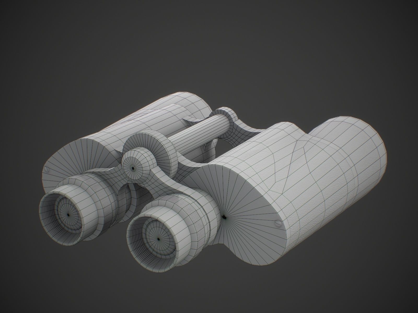 Binocular binoculars Low-poly 3D model_8