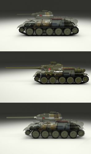 USSR Armor Pack with Interior and Engine Bay 3D model