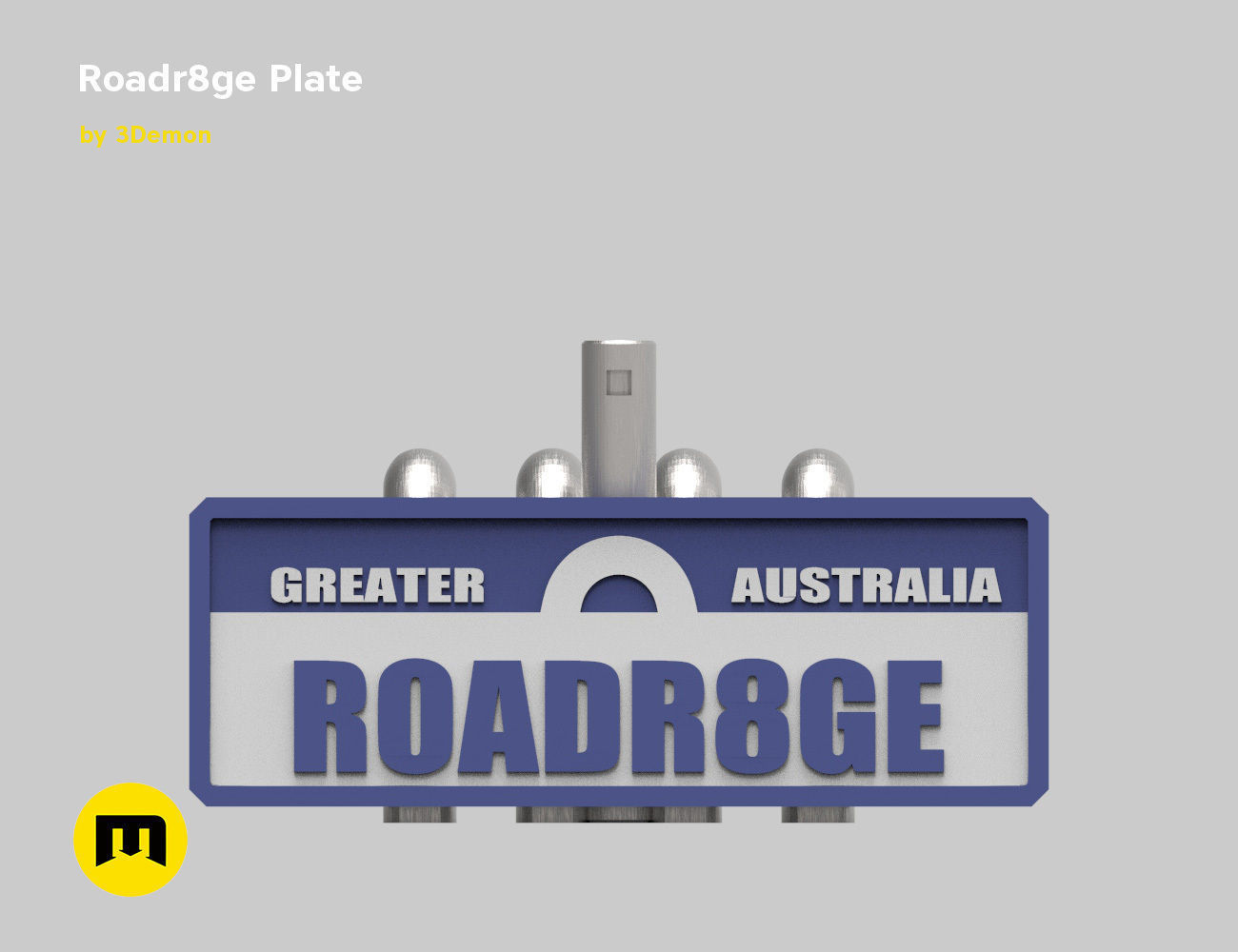 Roadr8ge Plate 3D print model 3D print model_2