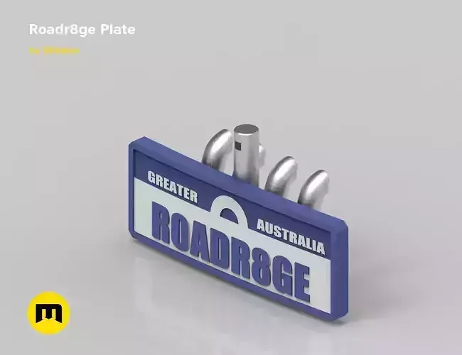 Roadr8ge Plate 3D print model 3D print model