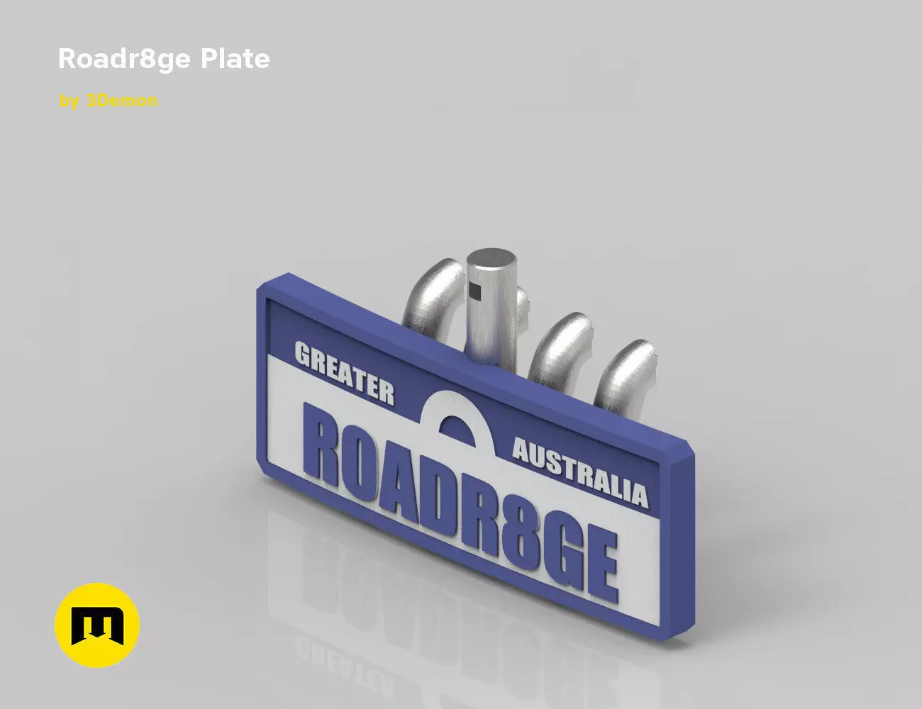 Roadr8ge Plate 3D print model 3D print model_0