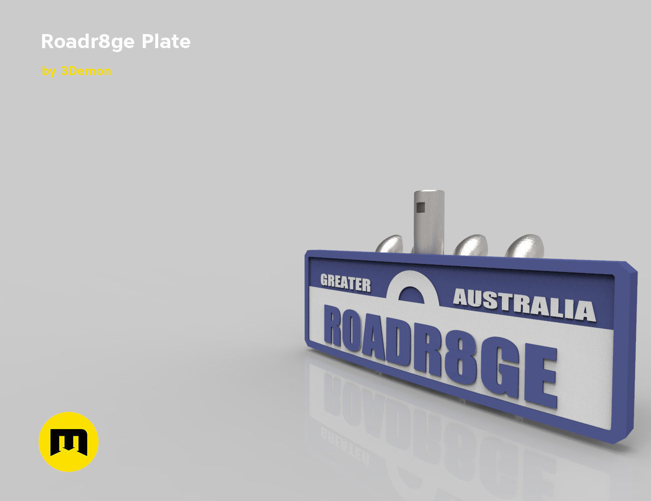 Roadr8ge Plate 3D print model 3D print model_4