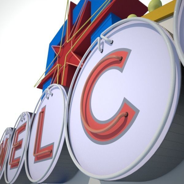 Las Vegas Sign 3D model_12