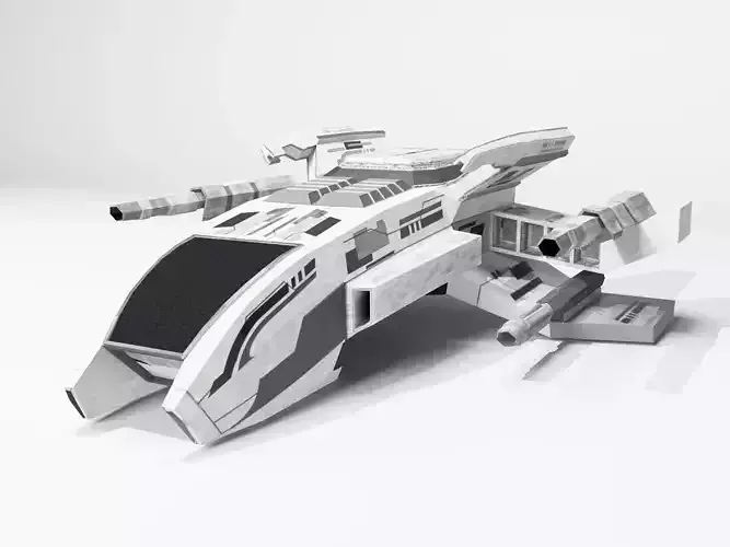 Space Ship Free low-poly 3D model