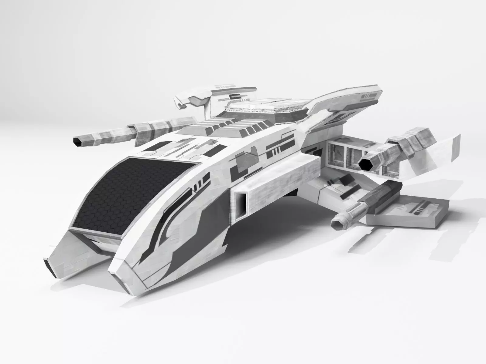 Space Ship Free low-poly 3D model_0