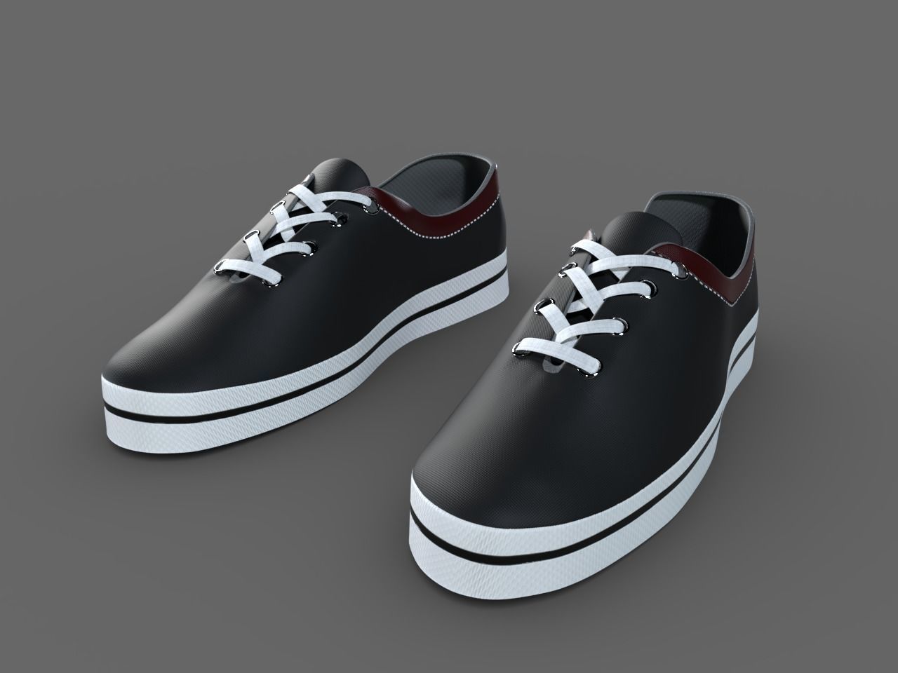 TENNIS SHOES PACK Low-poly 3D model_7
