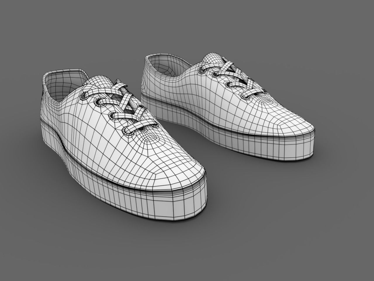 TENNIS SHOES PACK Low-poly 3D model_9