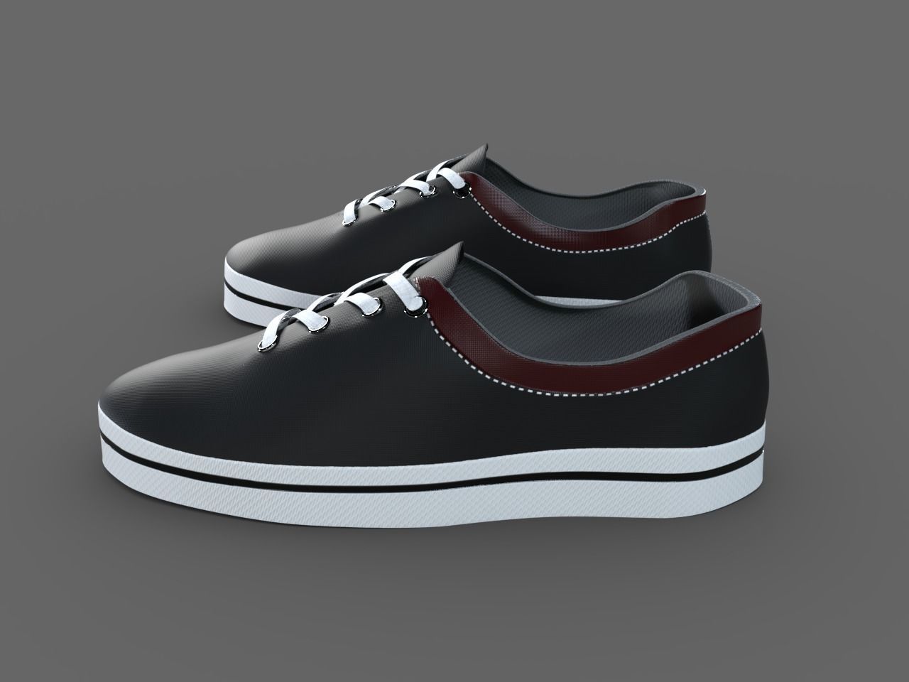 TENNIS SHOES PACK Low-poly 3D model_8